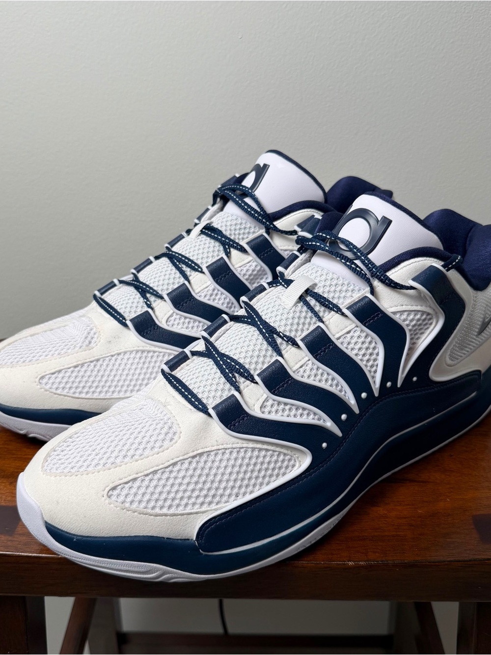 Nike KD 18 TB White Navy Basketball Shoes IH5096-110 Men’s Size 16 - Picture 2 of 8